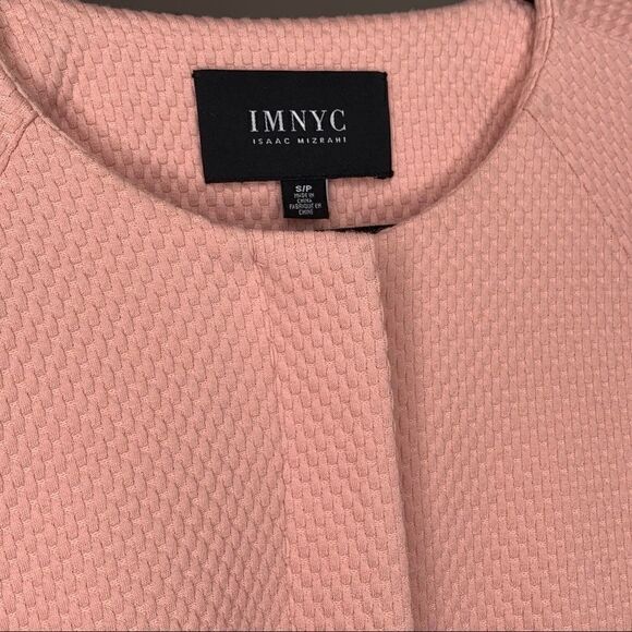 IMNYC Isaac Mizrahi Pink Knit Motorcycle Jacket - Picture 7 of 7